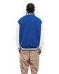 Shaka Wear Men's Letterman Jacket royal/ white ModelBack