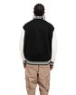 Shaka Wear Men's Letterman Jacket black/ white ModelBack