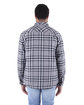 Shaka Wear Men's Plaid Flannel Jacket dark grey ModelBack