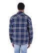 Shaka Wear Men's Plaid Flannel Jacket navy ModelBack