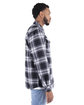 Shaka Wear Men's Plaid Flannel Jacket black ModelSide