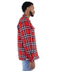 Shaka Wear Men's Plaid Flannel Jacket red ModelSide