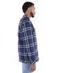 Shaka Wear Men's Plaid Flannel Jacket navy ModelSide