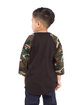 Shaka Wear Youth Three-Quarter Sleeve Camo Raglan T-Shirt  ModelBack