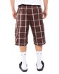 Shaka Wear Unisex Plaid Shorts brown ModelBack