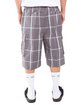 Shaka Wear Unisex Plaid Shorts dark grey ModelBack