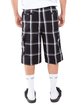 Shaka Wear Unisex Plaid Shorts black ModelBack