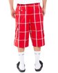 Shaka Wear Unisex Plaid Shorts red ModelBack