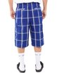 Shaka Wear Unisex Plaid Shorts royal ModelBack