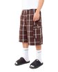 Shaka Wear Unisex Plaid Shorts brown ModelQrt