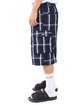 Shaka Wear Unisex Plaid Shorts navy ModelSide