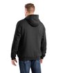 Berne Men's Heritage Zippered Pocket Hooded Pullover Sweatshirt black ModelBack