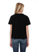 StarTee Ladies' Raw-Neck Boxy T-Shirt black ModelBack