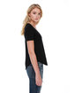 StarTee Ladies' U-Neck T-Shirt black ModelSide