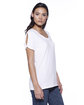 StarTee Ladies' CVC Twist Sleeve Top white ModelSide