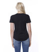 StarTee Ladies' CVC Melrose High Low T-shirt black ModelBack