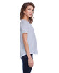 StarTee Ladies' CVC Melrose High Low T-shirt heather grey ModelSide