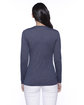 StarTee Ladies' CVC High Low Long-Sleeve T-Shirt navy heather ModelBack