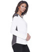 StarTee Ladies' CVC Melrose Long-Sleeve T-Shirt white/ chrcl hth ModelSide