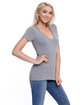 StarTee Ladies' Triblend V-Neck T-Shirt premium heather ModelSide