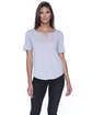 StarTee Ladies' Cotton/Modal Slit V-Neck  