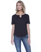 StarTee Ladies' Cotton/Modal Slit V-Neck  