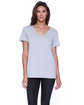 StarTee Ladies' Cotton/Modal Open V-Neck T-Shirt  