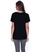 StarTee Ladies' Cotton/Modal Open V-Neck T-Shirt black ModelBack