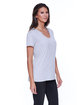 StarTee Ladies' Cotton/Modal Open V-Neck T-Shirt  ModelSide