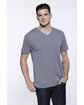 StarTee Men's Triblend  V-Neck T-Shirt  ModelSide
