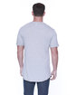 StarTee Men's Cotton/Modal Twisted T-Shirt heather grey ModelBack
