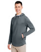 Swannies Golf Men's Ivy Hooded Sweatshirt graphite glacier ModelQrt