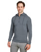 Swannies Golf Unisex Vandyke Quarter-Zip Hooded Sweatshirt graphite ModelQrt