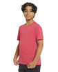 Threadfast Apparel Youth Epic CVC T-Shirt heather red ModelQrt