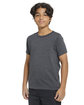 Threadfast Apparel Youth Epic CVC T-Shirt heather black ModelQrt