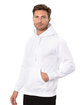 Threadfast Apparel Unisex Epic Fleece Pullover Hooded Sweatshirt white ModelQrt