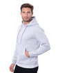 Threadfast Apparel Unisex Epic Fleece Pullover Hooded Sweatshirt heather grey ModelQrt