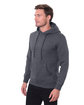 Threadfast Apparel Unisex Epic Fleece Pullover Hooded Sweatshirt heather drk grey ModelQrt