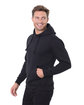 Threadfast Apparel Unisex Epic Fleece Pullover Hooded Sweatshirt black ModelQrt