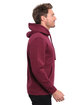 Threadfast Apparel Unisex Epic Fleece Pullover Hooded Sweatshirt maroon ModelSide