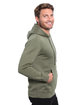 Threadfast Apparel Unisex Epic Fleece Pullover Hooded Sweatshirt military green ModelSide