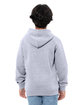 Threadfast Apparel Epic Youth Fleece Pullover Hooded Sweatshirt heather grey ModelBack