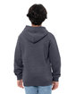 Threadfast Apparel Epic Youth Fleece Pullover Hooded Sweatshirt heather drk grey ModelBack