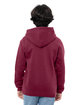 Threadfast Apparel Epic Youth Fleece Pullover Hooded Sweatshirt maroon ModelBack