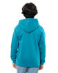 Threadfast Apparel Epic Youth Fleece Pullover Hooded Sweatshirt teal ModelBack