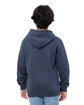 Threadfast Apparel Epic Youth Fleece Pullover Hooded Sweatshirt heather navy ModelBack