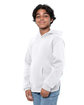 Threadfast Apparel Epic Youth Fleece Pullover Hooded Sweatshirt white ModelQrt