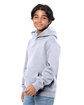 Threadfast Apparel Epic Youth Fleece Pullover Hooded Sweatshirt heather grey ModelQrt