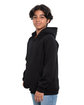 Threadfast Apparel Epic Youth Fleece Pullover Hooded Sweatshirt black ModelQrt