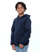 Threadfast Apparel Epic Youth Fleece Pullover Hooded Sweatshirt navy ModelQrt